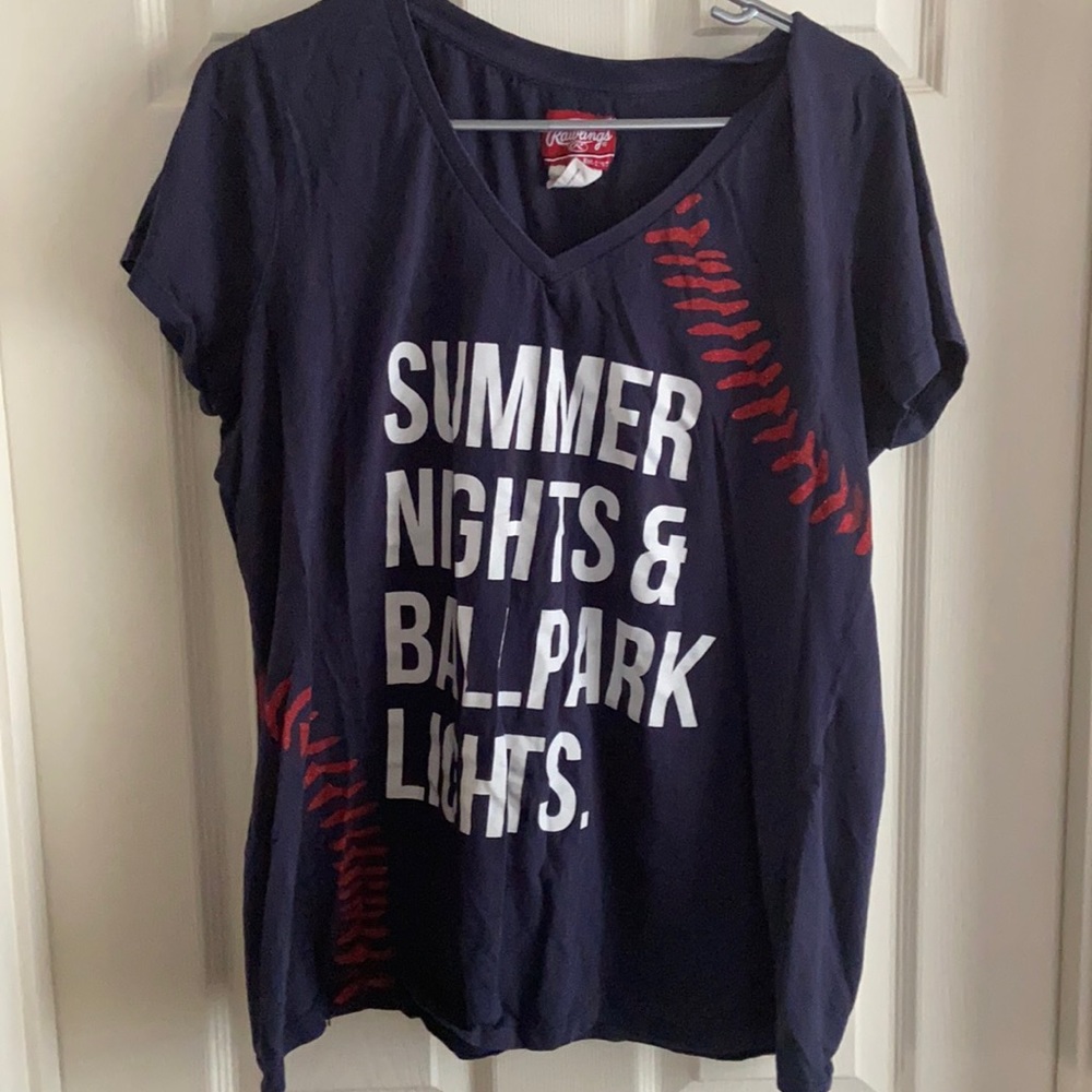 Women’s Rawlings XL Navy Blue Baseball T-shirt